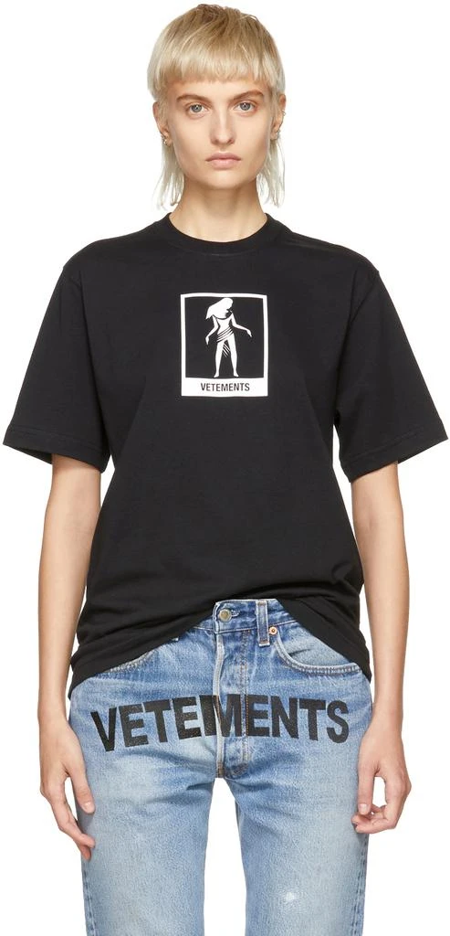 商品Vetements|Black Virgo Horoscope T-Shirt,价格¥1199,第1张图片
