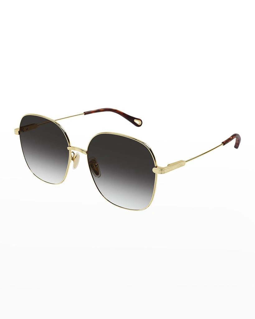 商品Chloé|Gradient Square Metal Sunglasses,价格¥3010,第1张图片