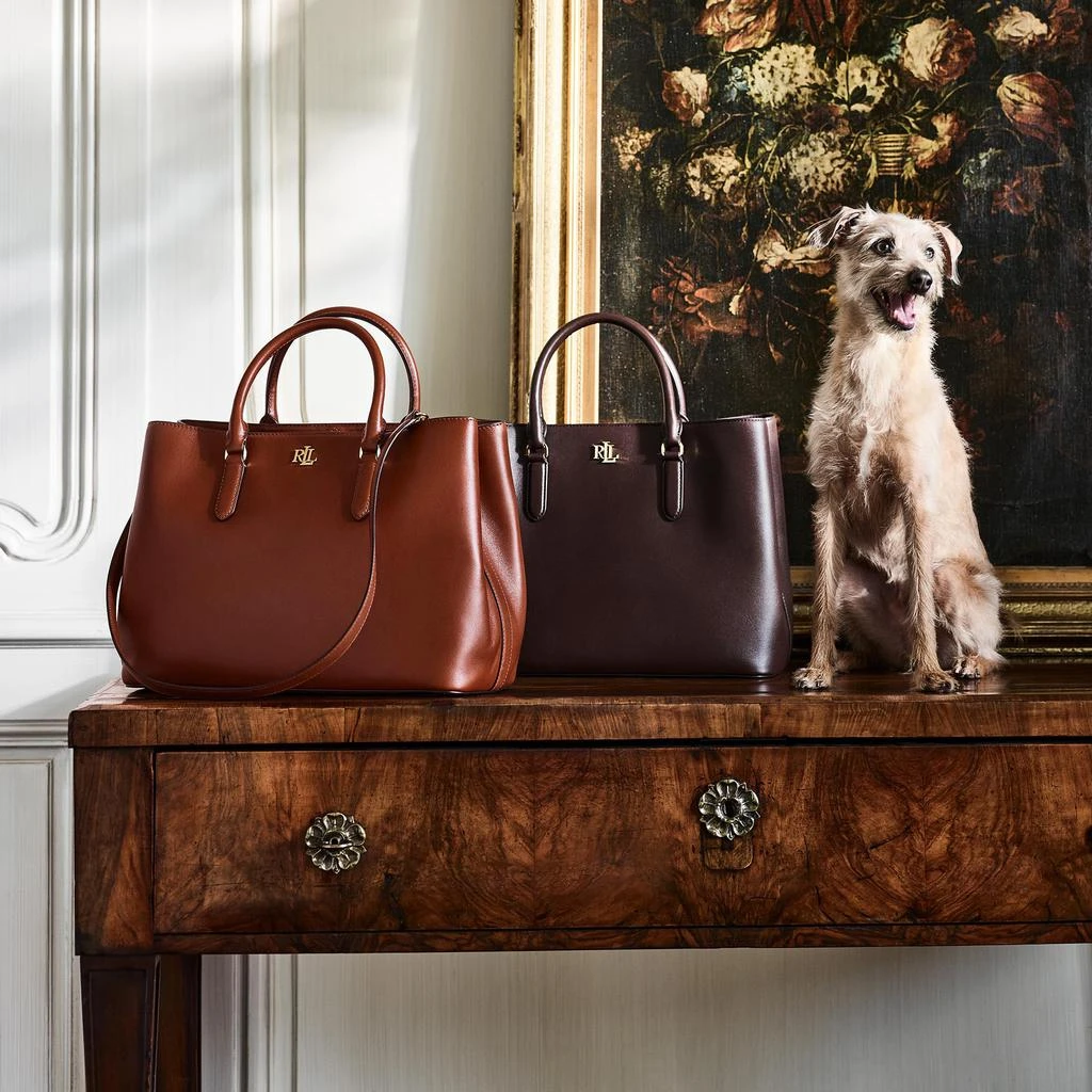 商品Ralph Lauren|Leather Large Marcy Satchel,价格¥3438,第5张图片详细描述