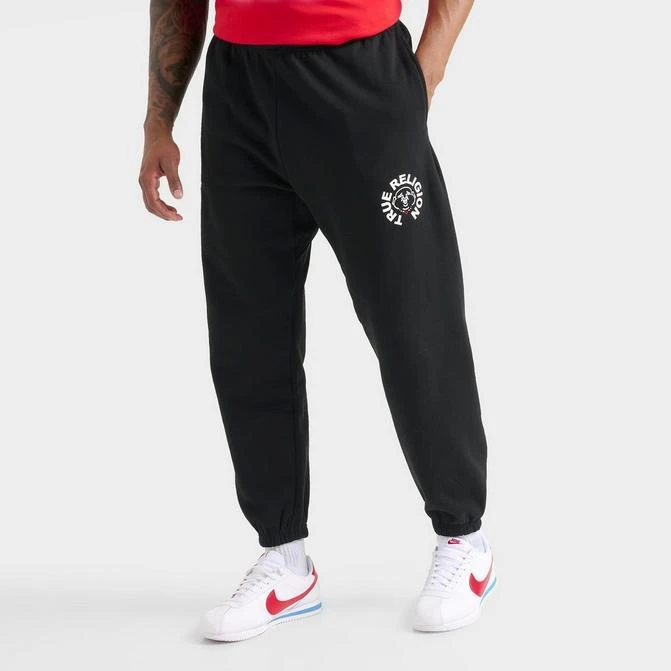 商品True Religion|Men's True Religion Buddha Face Fleece Jogger Pants,价格¥410,第1张图片