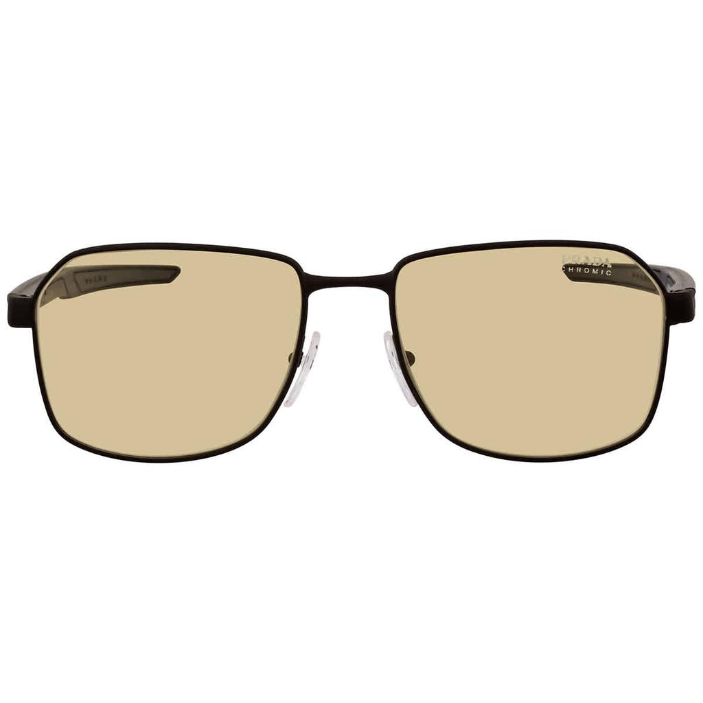 Brown Photochromic Rectangular Men's Sunglasses PS 54WS DG002S 57商品第2张图片规格展示