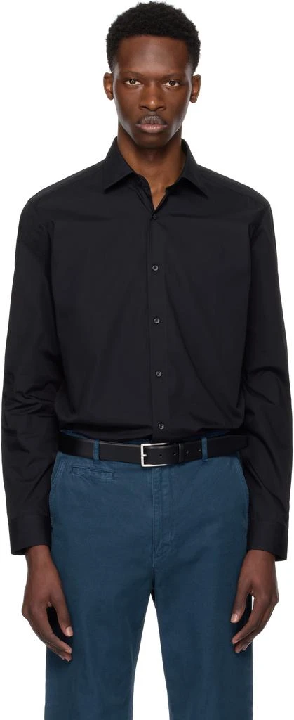 商品Hugo Boss|Black Modern Fit Easy-Iron Cotton Poplin Shirt,价格¥807,第1张图片