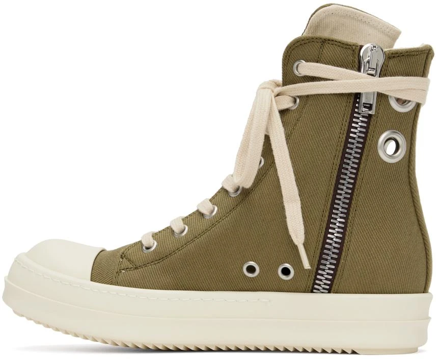 商品Rick Owens|Green Eyelet Sneakers,价格¥5712,第3张图片详细描述