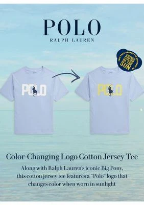 商品Ralph Lauren|Boys 8-20 Color Changing Logo Cotton Jersey T-Shirt,价格¥120,第3张图片详细描述