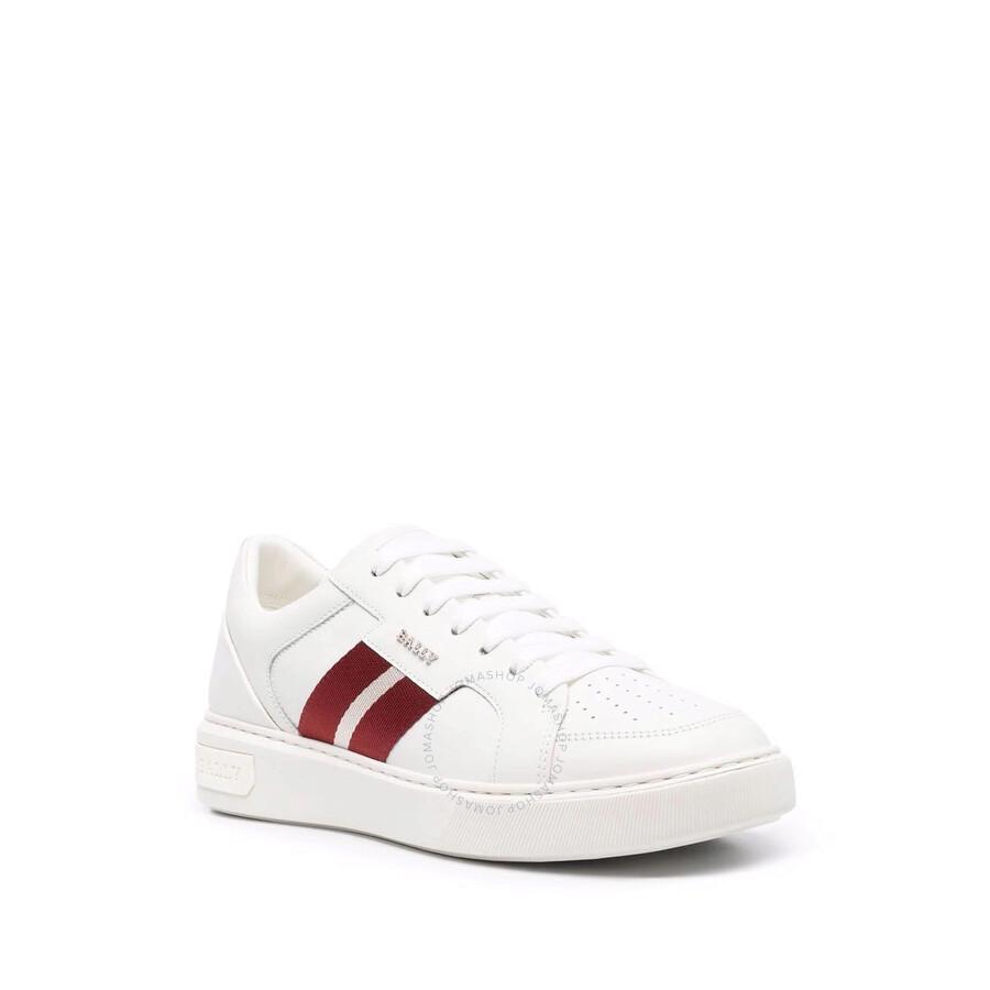 Bally Bally Men's White Moony Leather Sneakers, Brand Size 9