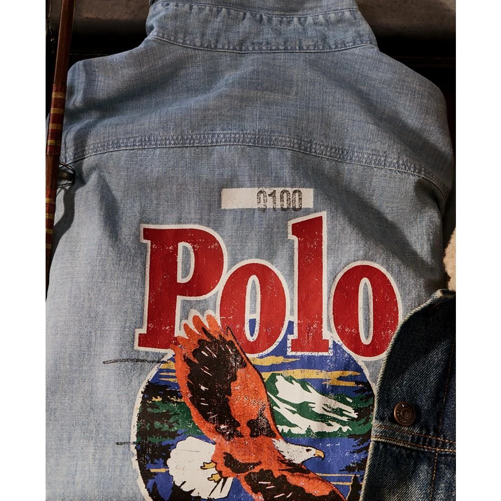 商品Ralph Lauren|Men's Cotton Classic-Fit Chambray Graphic Workshirt,价格¥449,第3张图片详细描述