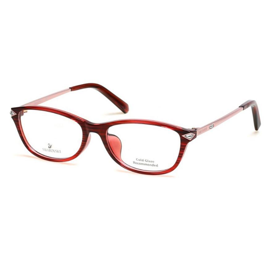 商品Swarovski|Ladies Red Oval Eyeglass Frames SK5293-D06952,价格¥385,第1张图片