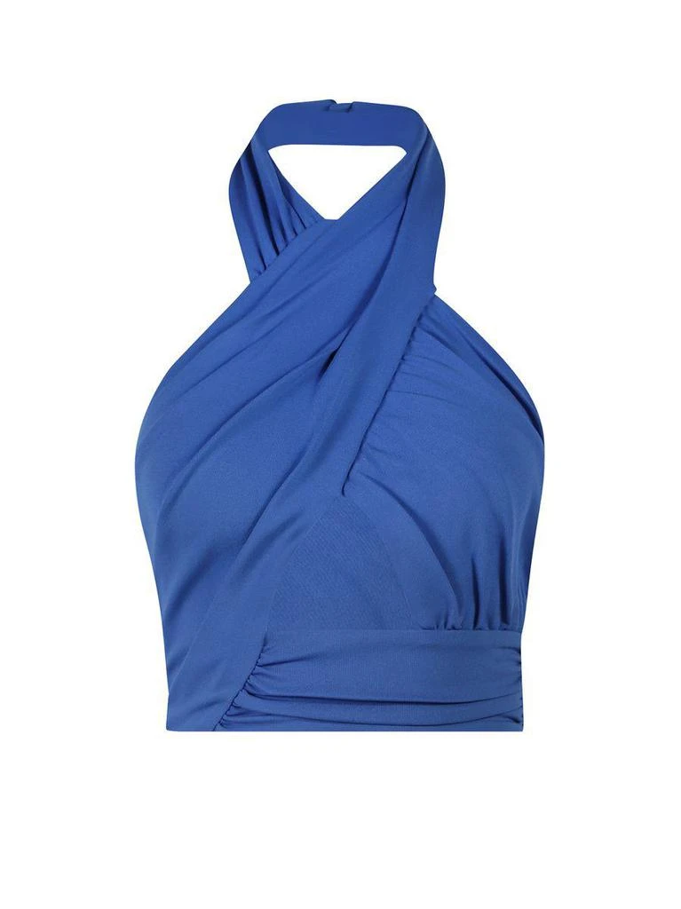商品Balmain|Balmain Halter Nack Draped Jersey Cropped Top,价格¥4298,第1张图片