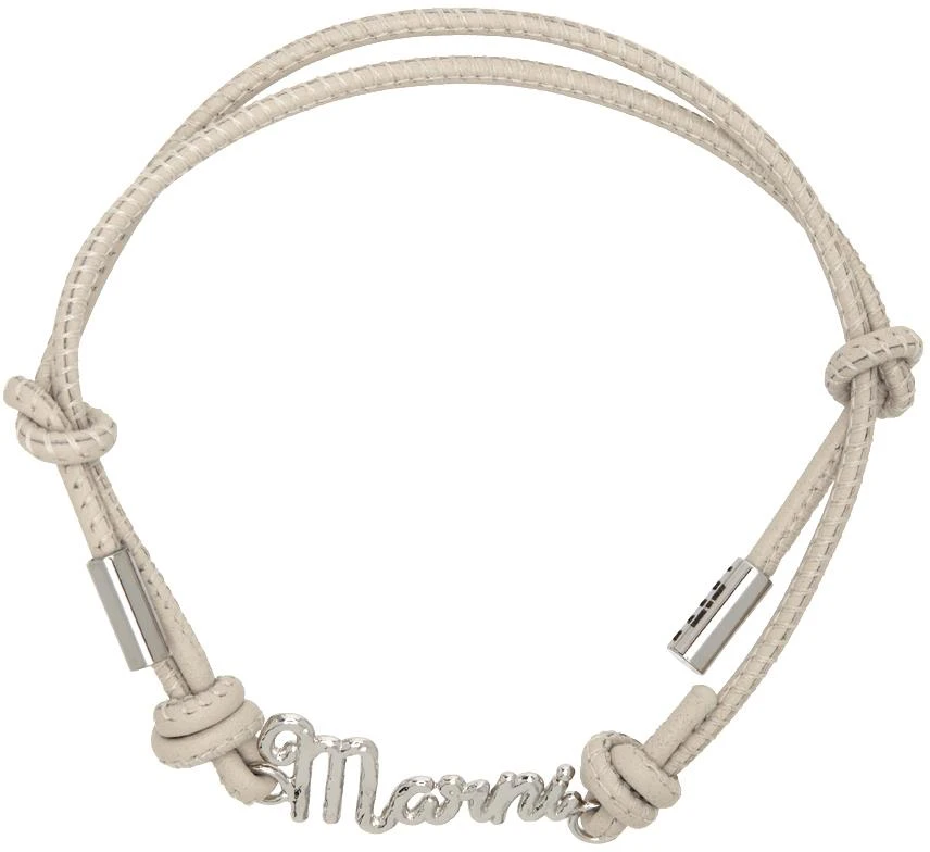 商品Marni|Off-White Leather Bracelet,价格¥937,第2张图片详细描述