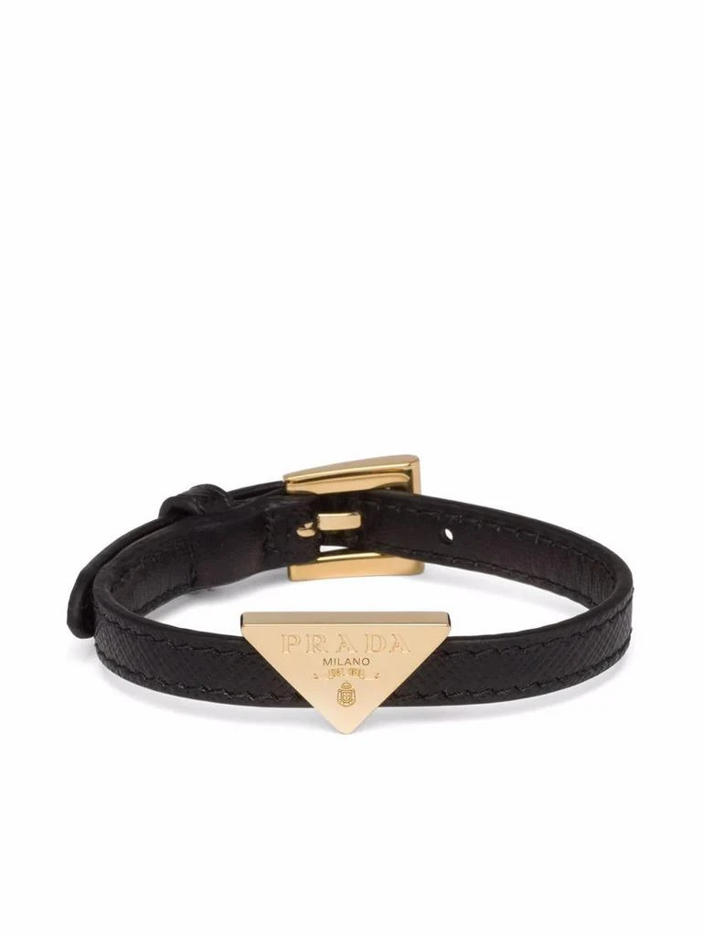 商品Prada|Prada Women's Black Leather Bracelet,价格¥3691,第1张图片
