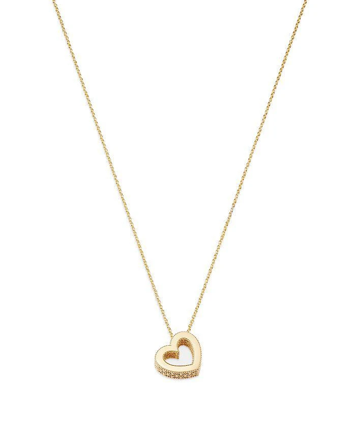 商品Bloomingdale's|Open Heart Pendant Necklace in 14K Yellow Gold, 18" - Exclusive,价格¥5206,第1张图片详细描述