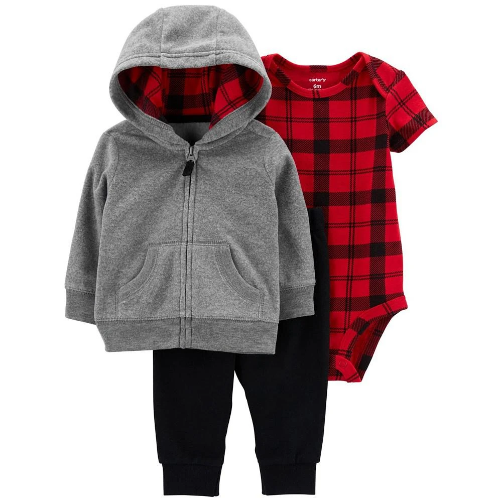 商品Carter's|Baby Boys Little Jacket, Bodysuit and Pants, 3 Piece Set,价格¥182,第1张图片