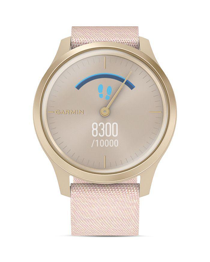 商品Garmin|Vivomove Style Blush Pink Nylon Strap Touchscreen Hybrid Smartwatch, 42mm,价格¥2632,第6张图片详细描述
