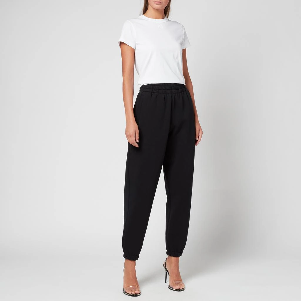 商品Alexander Wang|Alexanderwang.T Women's Foundation Terry Classic Sweatpants with Puff Pants Logo - Black,价格¥1597,第3张图片详细描述