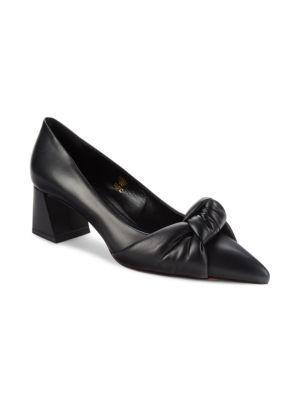 商品Santoni|Block Heel Knotted Pumps,价格¥3223,第2张图片详细描述