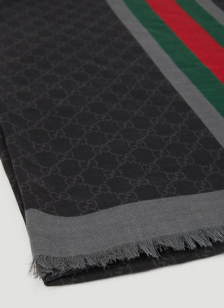 商品Gucci|GG Web Stripe Scarf,价格¥2997,第3张图片详细描述