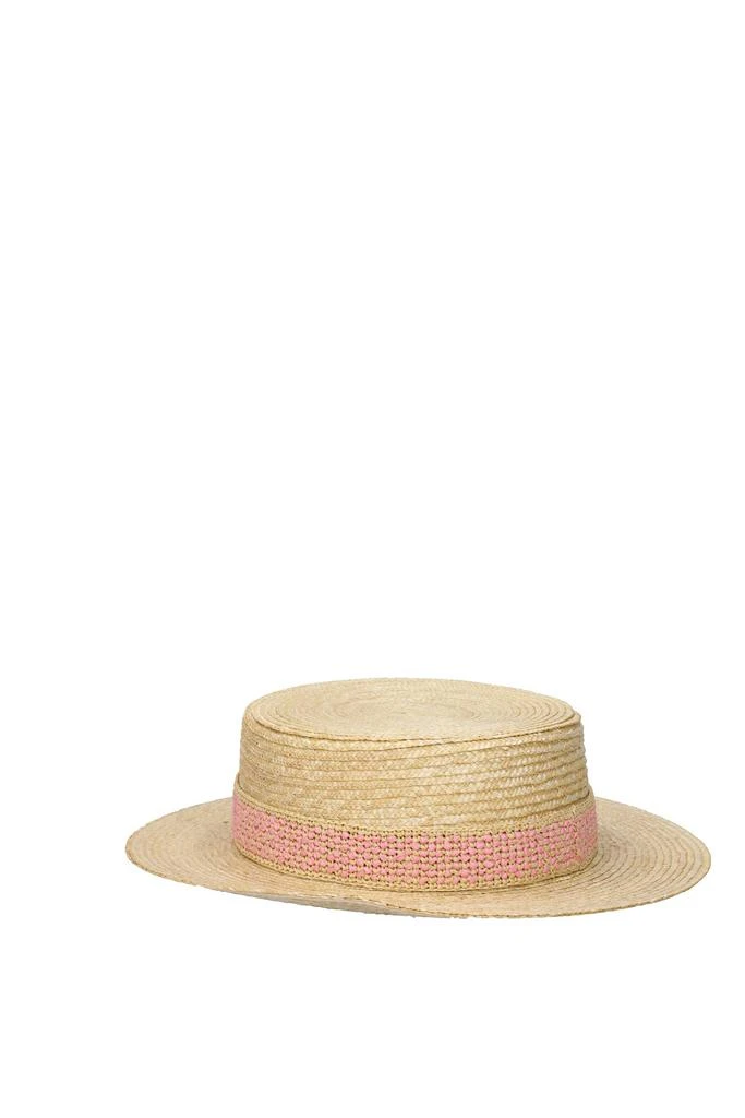 商品BORSALINO|Hats Straw Beige Pastel Pink,价格¥1755,第2张图片详细描述