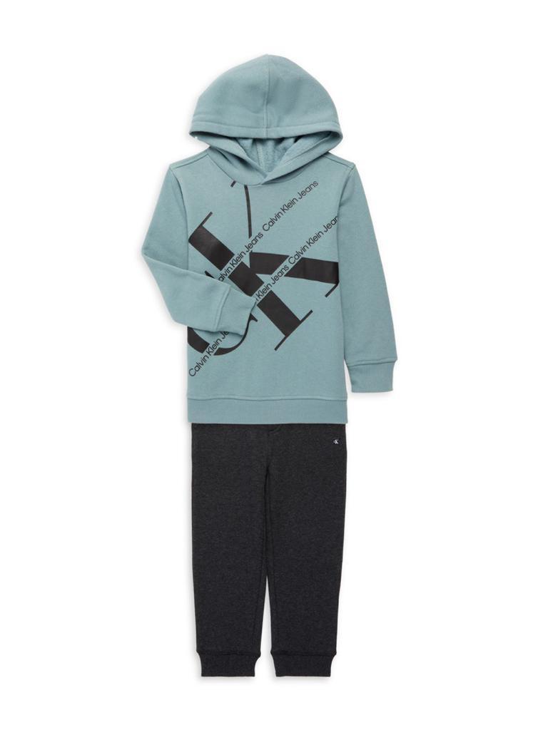 商品Calvin Klein|​Little Boy’s 2-Piece Hoodie & Joggers Set,价格¥222,第1张图片
