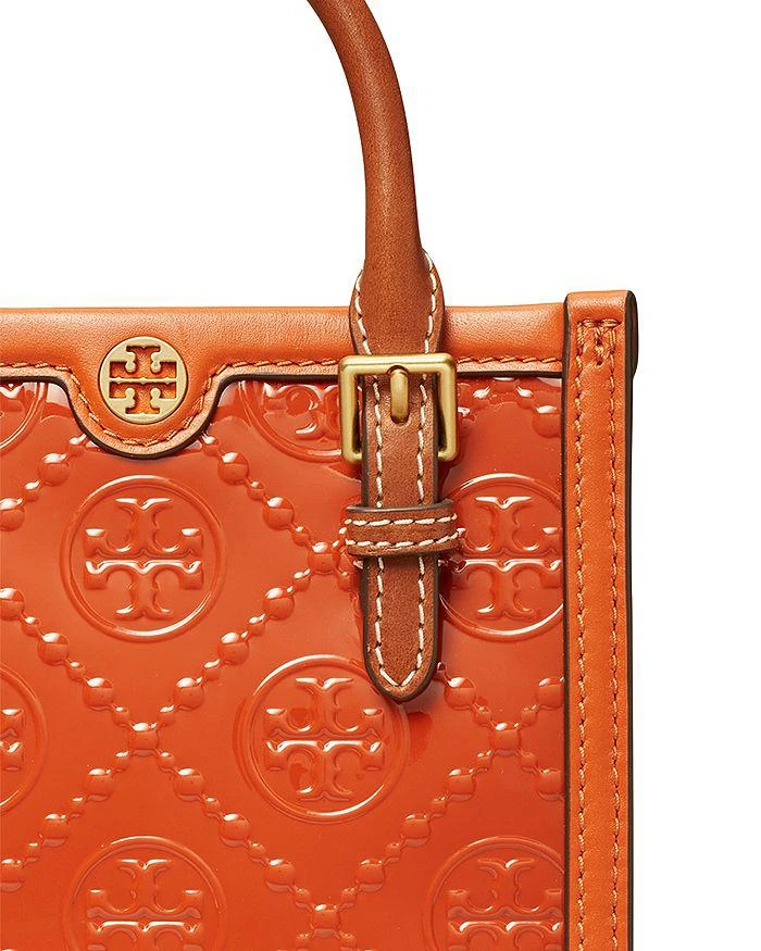 商品Tory Burch|T Monogram Embossed Patent Leather Mini Tote,价格¥3726,第4张图片详细描述