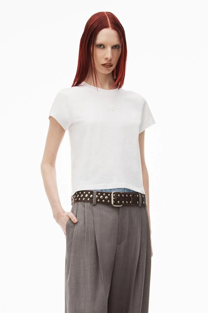 商品Alexander Wang|PUFF LOGO SHRUNKEN TEE IN COTTON JERSEY,价格¥1119,第2张图片详细描述