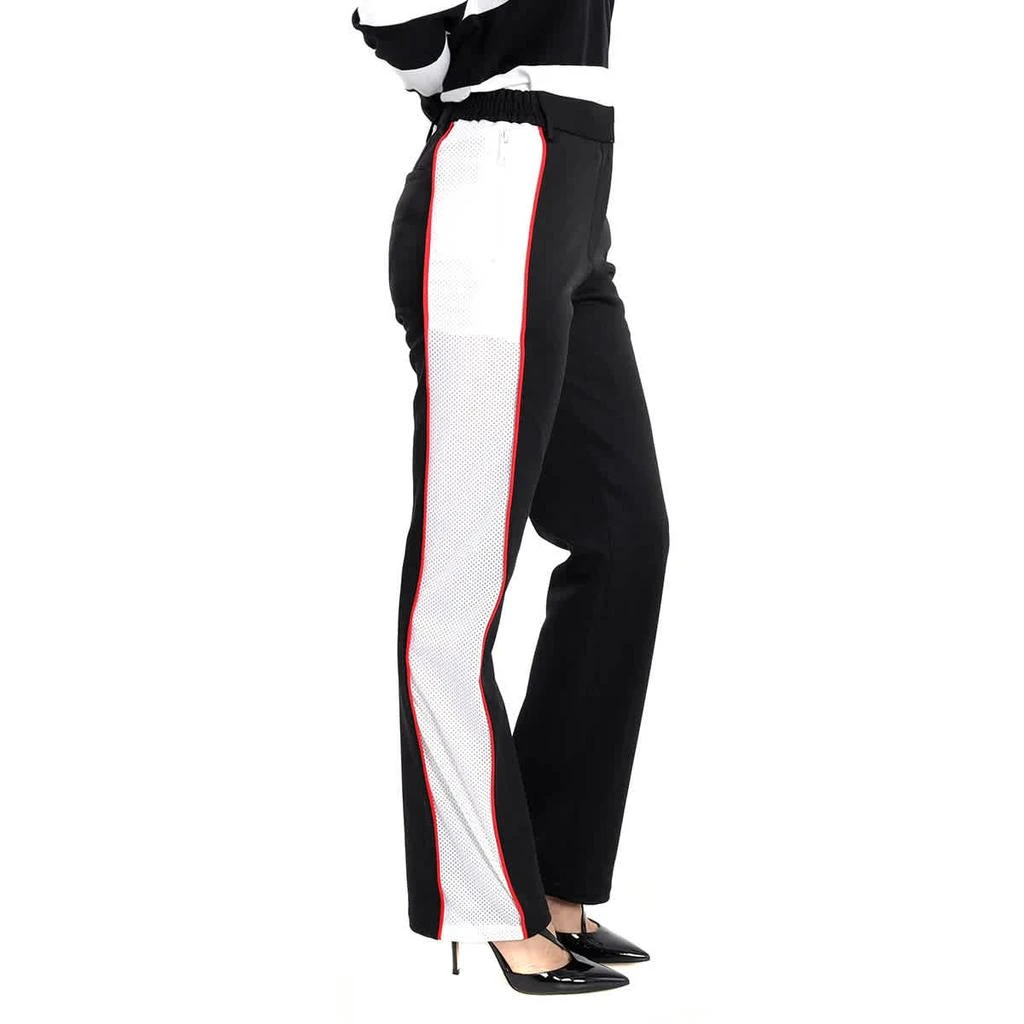 商品Burberry|Black Mesh Striped Jersey Tailored Trousers,价格¥1246,第2张图片详细描述