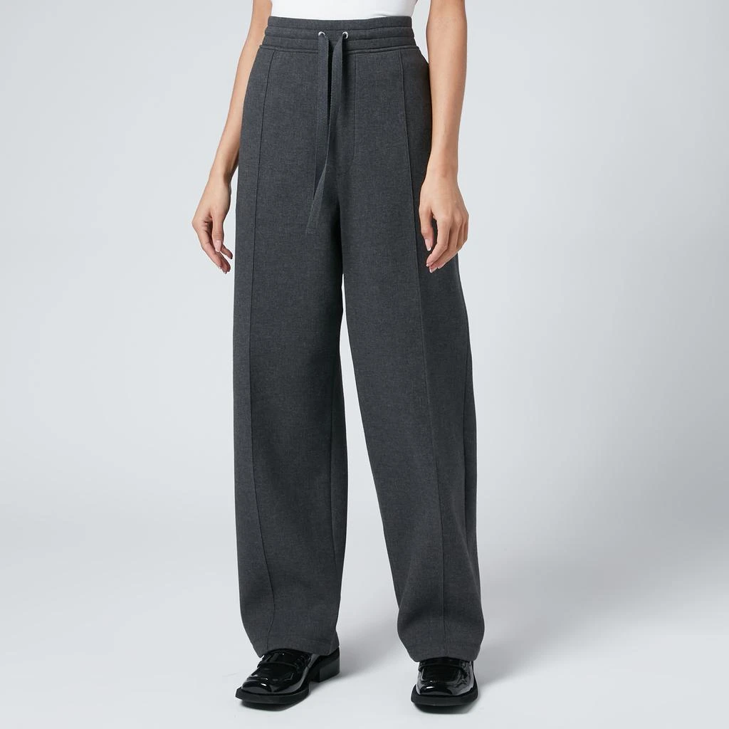 商品AMI|AMI Women's Paris Embroidered Pleated Wool Trousers - Heather Grey,价格¥833,第1张图片