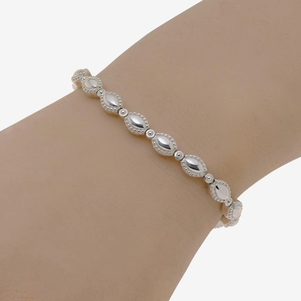 商品Charles Krypell|Charles Krypell Firefly Sterling Silver and 14K White Gold Link Bracelet,价格¥5417,第2张图片详细描述