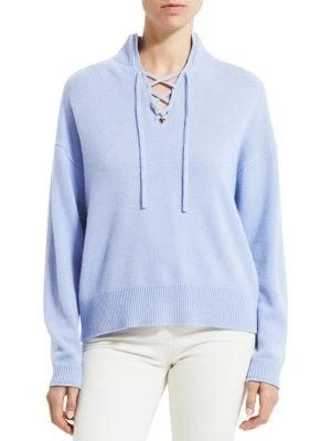 商品Theory|Cashmere Lace Up Sweater,价格¥902,第1张图片