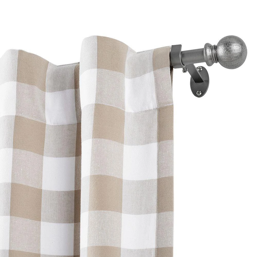 Farmhouse Adjustable Curtain Rod with Hammered Ball Finials, 48"-86" 商品