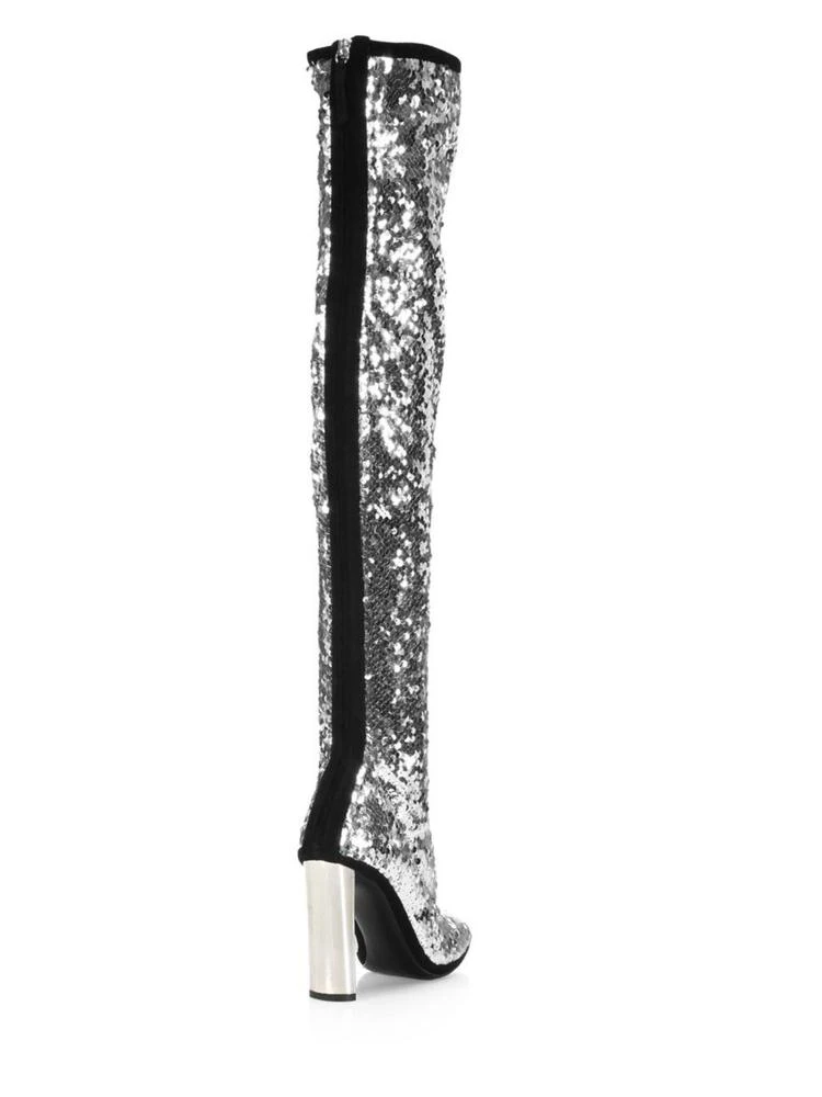 商品Giuseppe Zanotti|Sequin Metallic Over-The-Knee Boots,价格¥4785,第2张图片详细描述