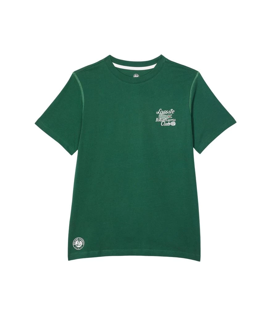 商品Lacoste|Short Sleeve Roland Garros Clube Crew Neck T-Shirt (Big Kids),价格¥340,第1张图片详细描述