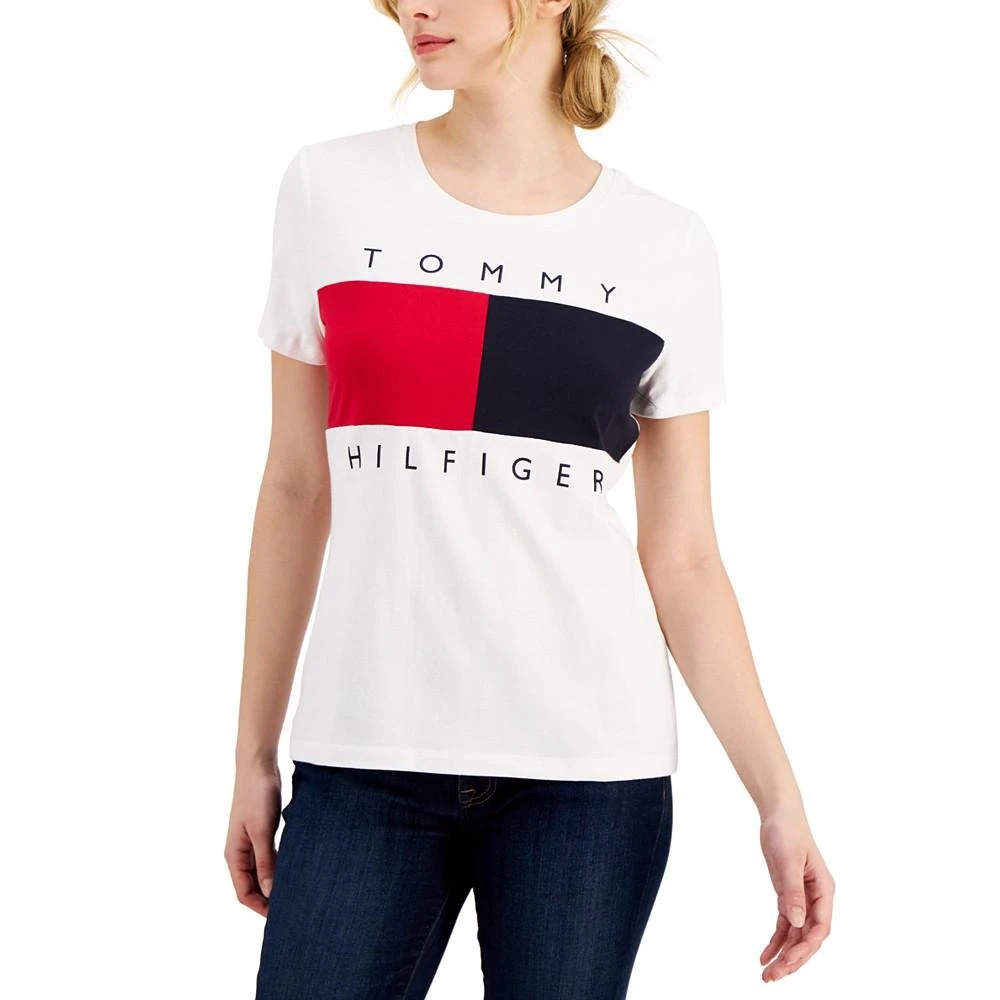 商品Tommy Hilfiger|Women's Big Flag Logo T-Shirt,价格¥304,第1张图片详细描述