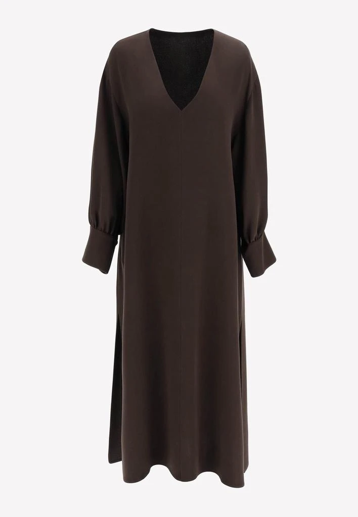 商品Valentino|V-neck Georgette Kaftan Dress,价格¥33802,第1张图片
