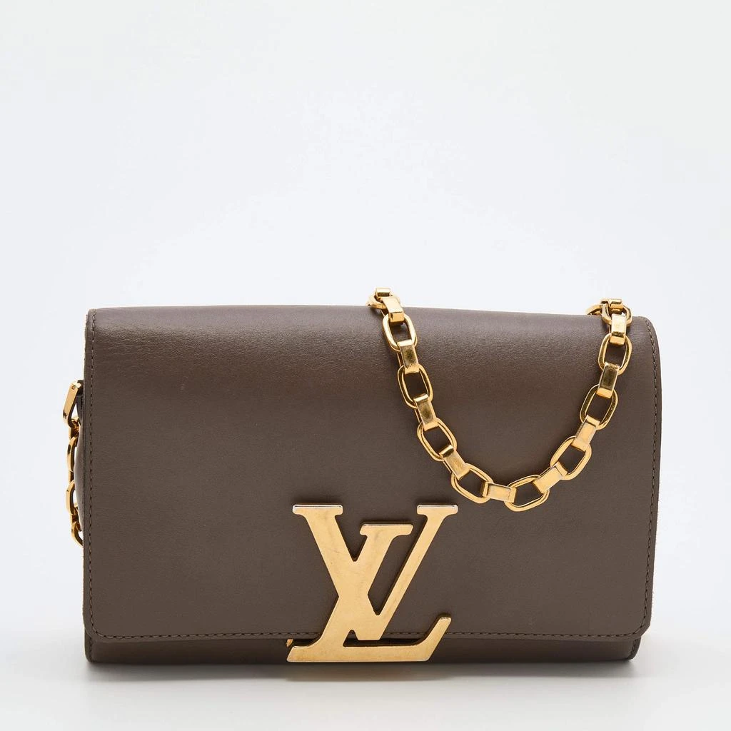 商品[二手商品] Louis Vuitton|Louis Vuitton Grey Leather Chain Louise MM Bag,价格¥7932,第1张图片