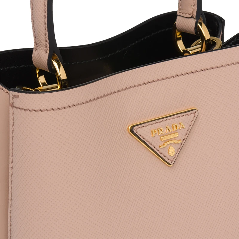 PRADA/普拉达 22新款 Panier系列 女士小号粉色saffiano皮革金色徽标磁扣拆卸肩带皮革手柄单肩手提斜挎包1BA217_2ERX_F0UDW_V_OOO 商品