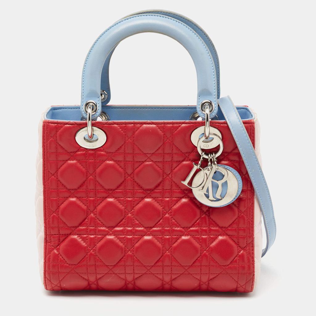 商品[二手商品] Dior|Dior Multicolor Cannage Leather Medium Lady Dior Tote,价格¥13182,第1张图片