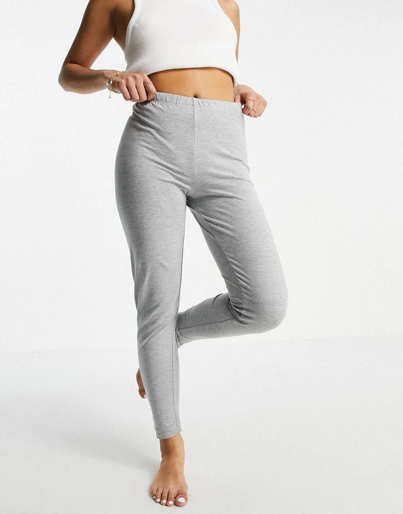 商品ASOS|ASOS DESIGN Petite mix & match jersey pyjama legging in grey marl,价格¥118,第4张图片详细描述