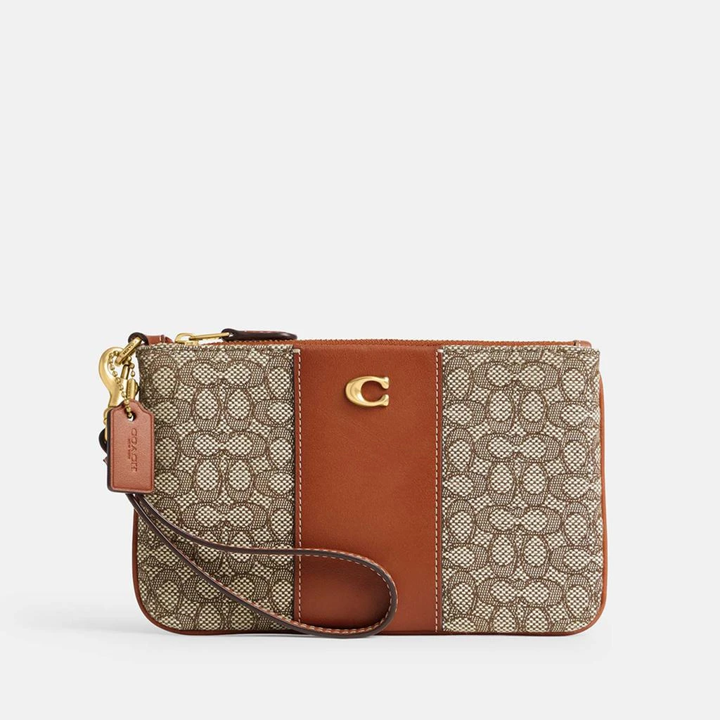 商品Coach|Coach Mini Signature Jacquard Small Wristlet,价格¥847,第1张图片