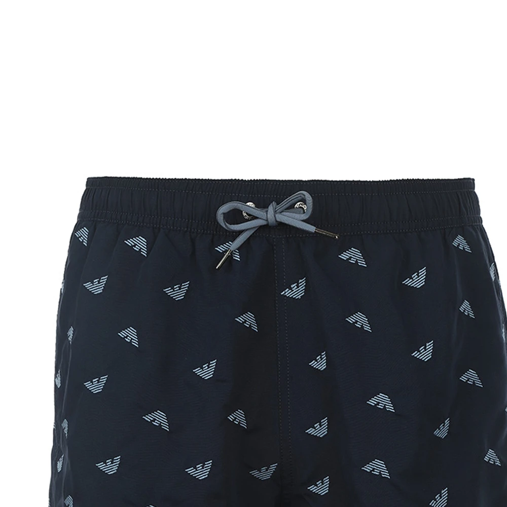 商品[国内直发] Emporio Armani|阿玛尼 SS23 老鹰图案徽标刺绣沙滩裤 男款 深蓝,价格¥1665,第5张图片详细描述