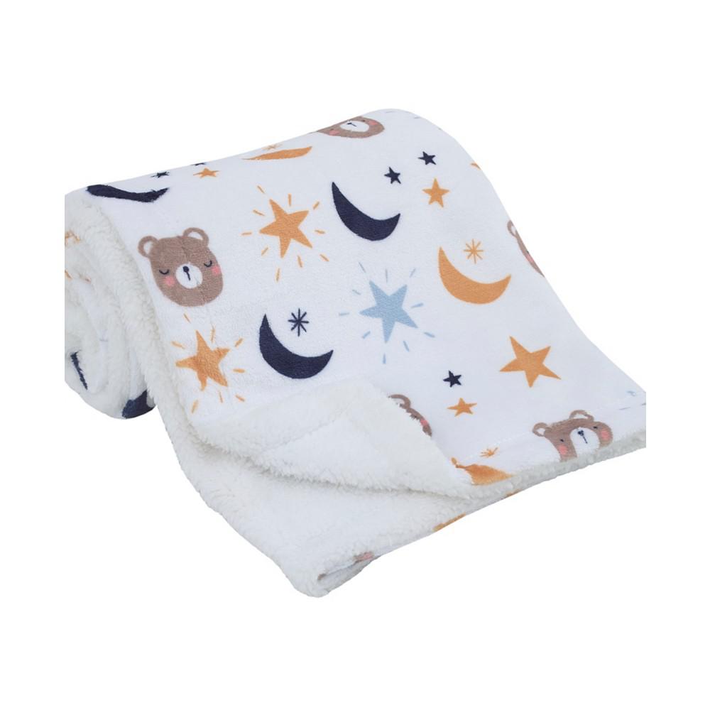 Goodnight Sleep Tight Bear, Moon and Star Super Soft Baby Blanket商品第1张图片规格展示