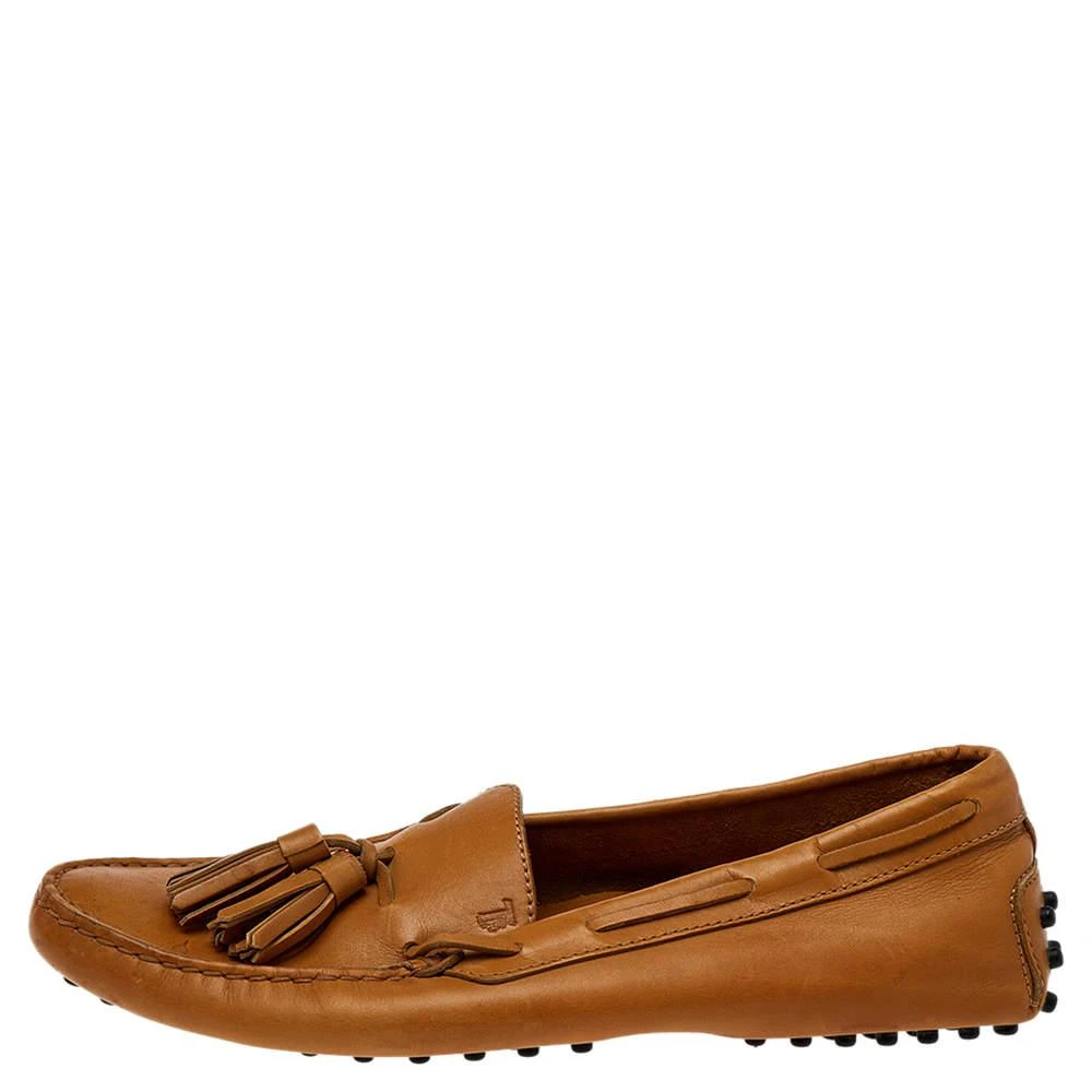 商品[二手商品] Tod's|Tod's Brown Leather Slip on Loafers Size 37,价格¥1649,第2张图片详细描述