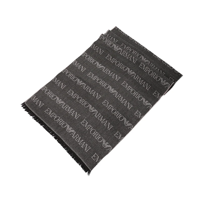Emporio Armani 经典字母LOGO 男士围巾棕色 625053 CC786 00152 商品