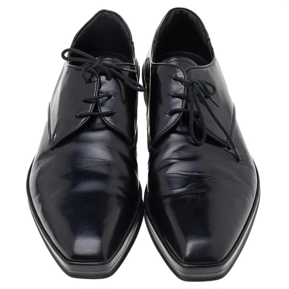 商品[二手商品] Prada|Prada Black Patent Leather Lace Up Oxfords Size 42,价格¥2898,第3张图片详细描述