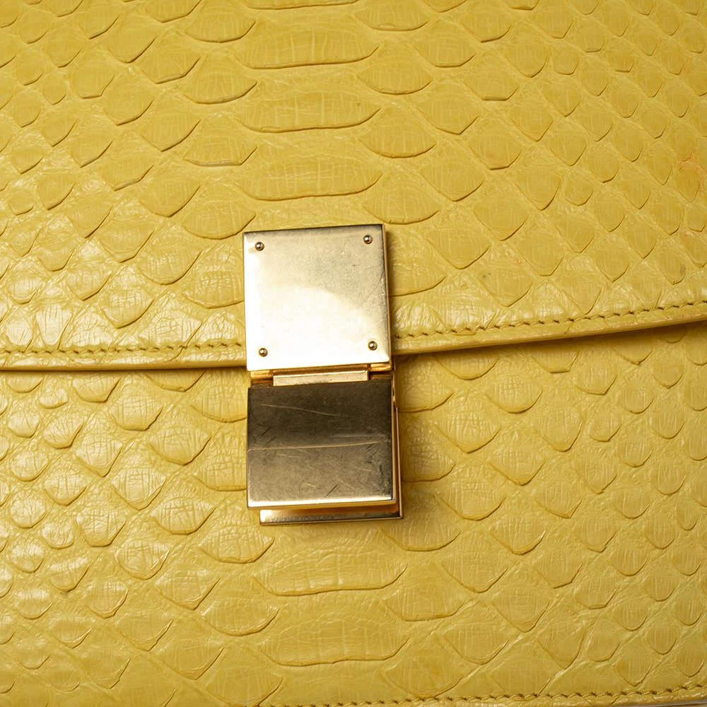 商品[二手商品] Celine|Celine Yellow Python Medium Classic Box Shoulder Bag,价格¥16109,第5张图片详细描述