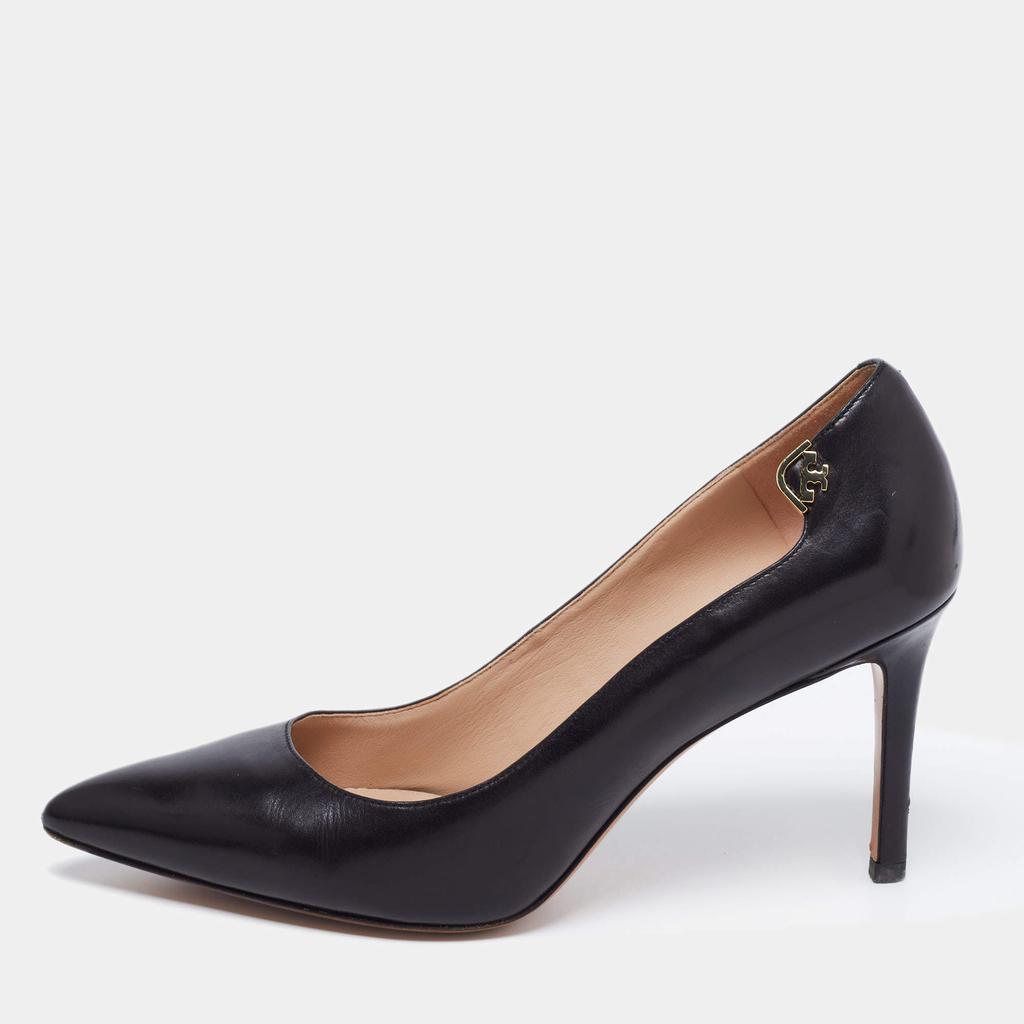 商品[二手商品] Tory Burch|Tory Burch Black Leather Elizabeth Pumps Size 39,价格¥1037,第1张图片