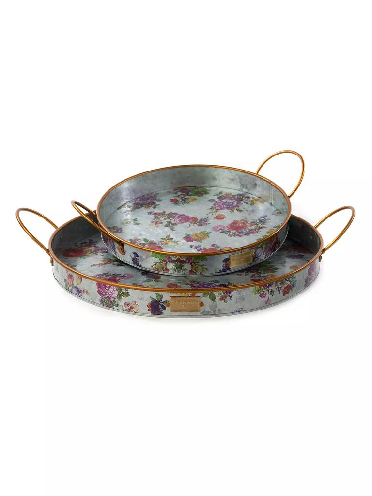 商品MacKenzie-Childs|Flower Market Galvanized Outdoor Trays 2-Piece Set,价格¥739,第2张图片详细描述