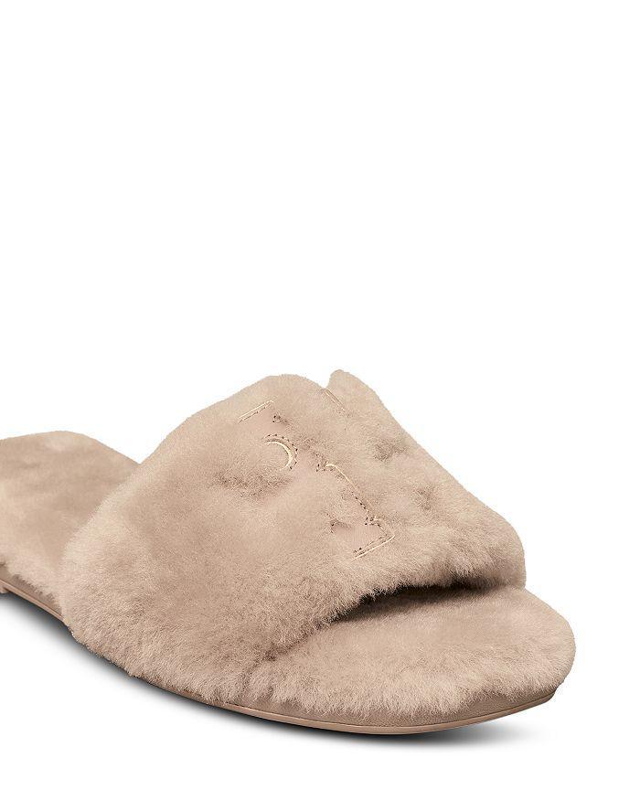 商品Tory Burch|Women's Double T Shearling Slide,价格¥1225,第6张图片详细描述