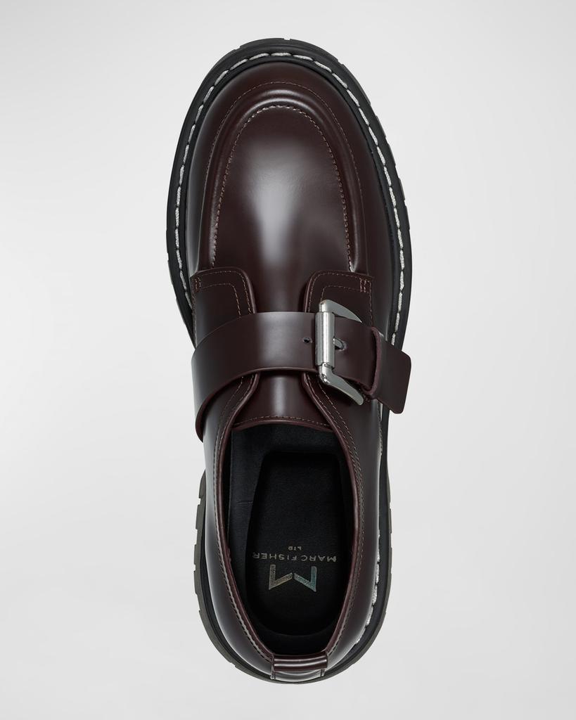 商品Marc Fisher|Tarla Leather Buckle Casual Loafers,价格¥1125,第4张图片详细描述