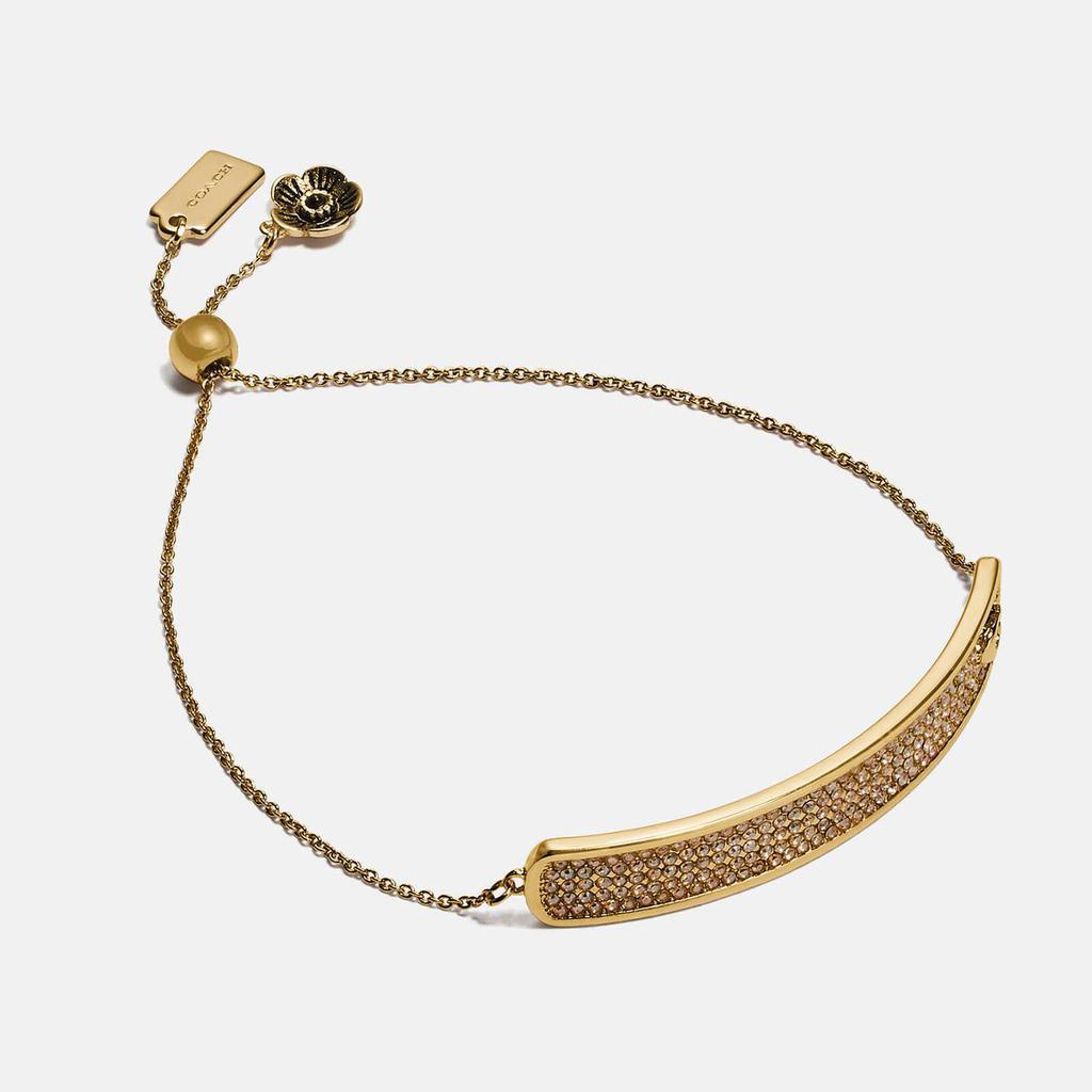 商品Coach|Coach Women's Pave Slider Bracelet - Gd/Gold,价格¥656,第1张图片
