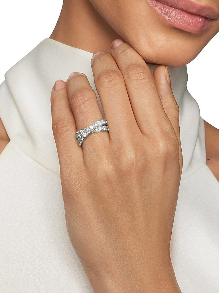 商品David Yurman|DY Crossover Band Ring in Platinum,价格¥53257,第2张图片详细描述